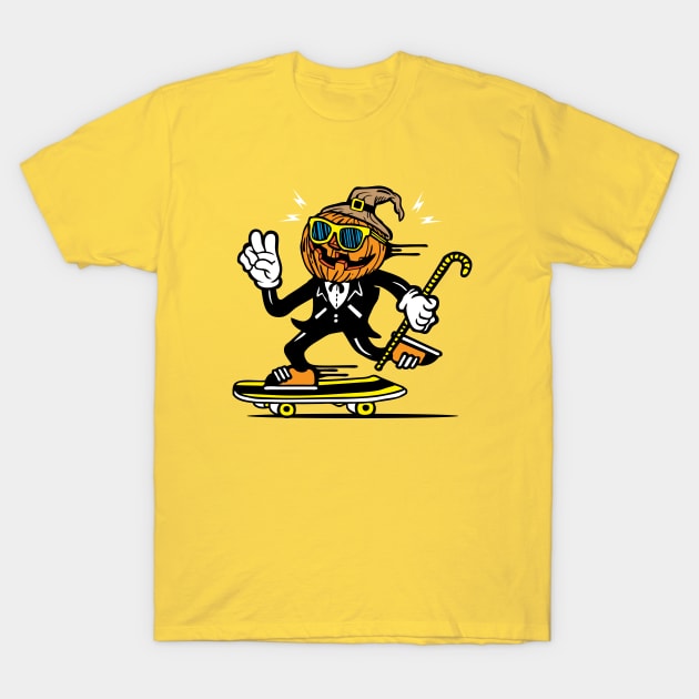 Pumpkin Skater T-Shirt by Weird Banana